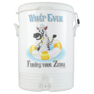 Whatever Floats Your Zebra Beverage Cooler