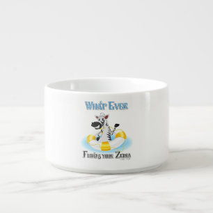 Whatever Floats Your Zebra Bowl