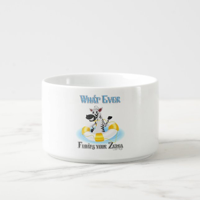 Whatever Floats Your Zebra Bowl (Center)