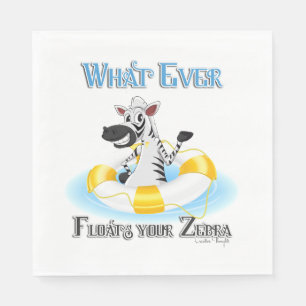 Whatever Floats Your Zebra Napkins