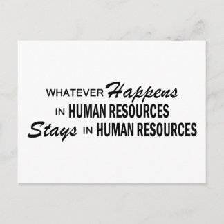 Whatever Happens - Human Resources Postcard