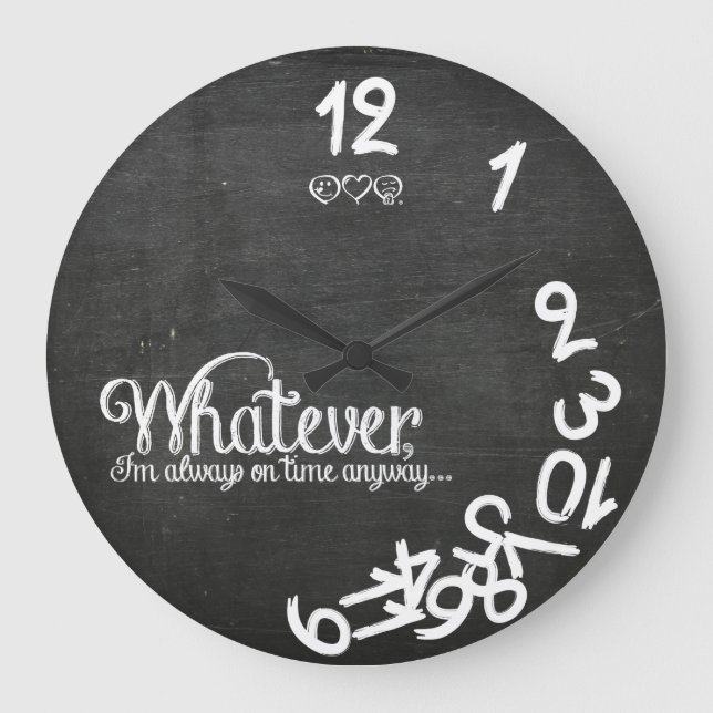 Whatever, I'm always on time anyway... Large Clock (Front)