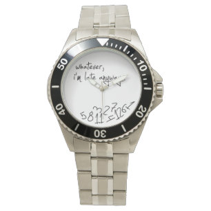 whatever, I'm late anyways - modern black & white Watch