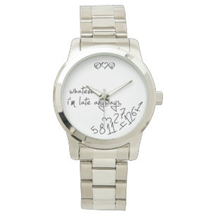 whatever, I'm late anyways - modern black & white Watch
