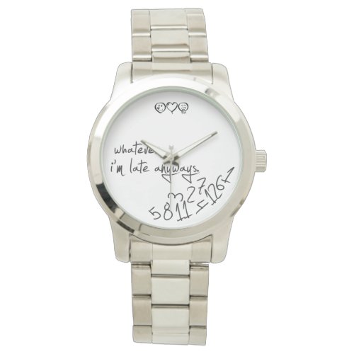 whatever, I'm late anyways - modern black & white Wristwatches