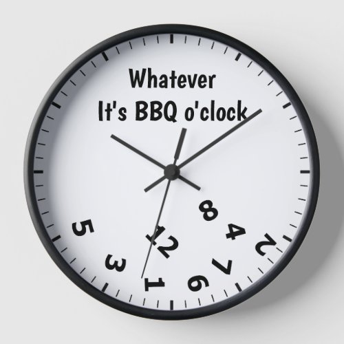 Whatever its BBQ Oclock barbeque barbecue fan Clock