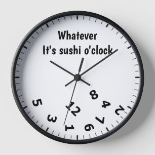 Whatever it's Sushi O'clock Japanese Restaurant Clock
