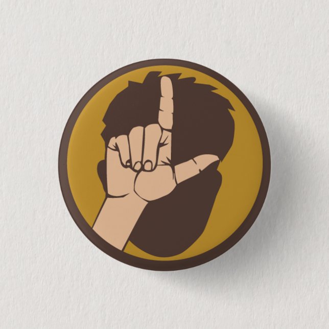 Whatever Major Loser (L) Flair Pinback Button (Front)