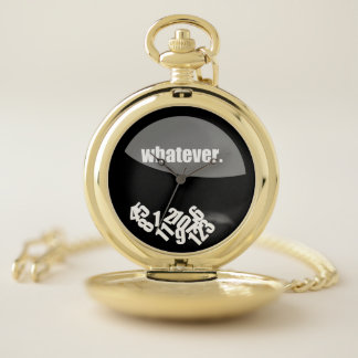 Whatever Messy Numbers Pocket Watch