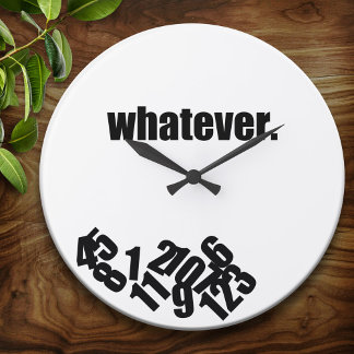 Whatever Messy Numbers Wall Clock