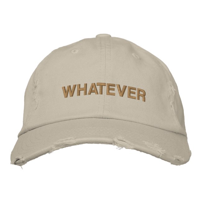 WHATEVER Sarcastic Sayings Funny Humor  Embroidered Baseball Cap (Front)