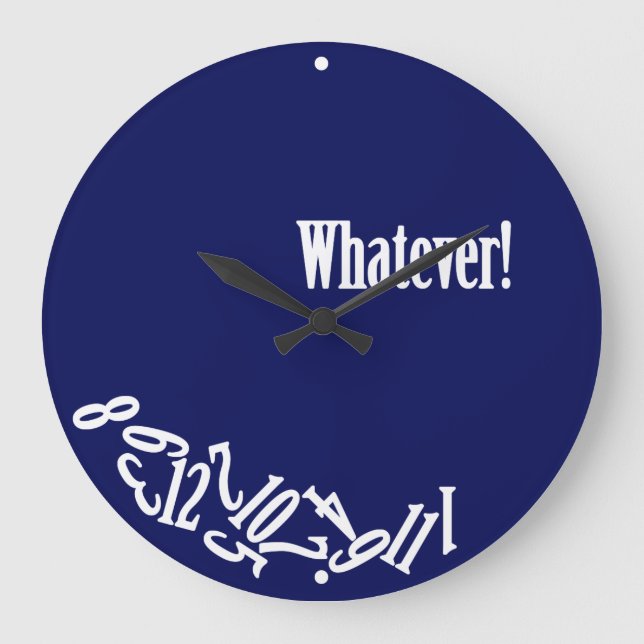 Whatever - Scattered Numbers Large Clock (Front)