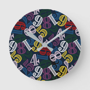 Whatever - Scattered Numbers Large Clock