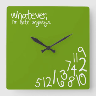 whatever square wall clock