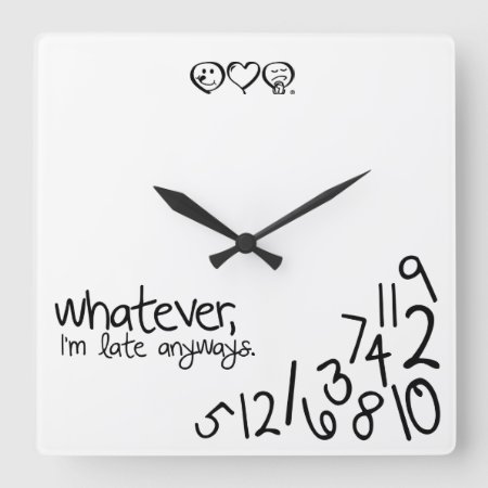 Whatever Square Wall Clock