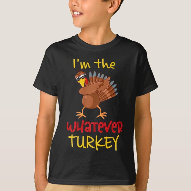 Whatever Turkey Matching Family Group Thanksgiving T-Shirt (Front)