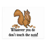 DON'T TOUCH THE NUTS POSTCARD | Zazzle