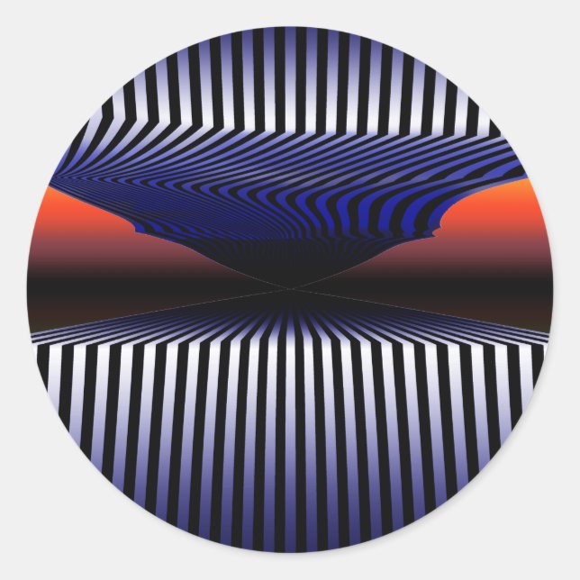 Whats At The End? - 3D Optical Illusion Art Classic Round Sticker (Front)