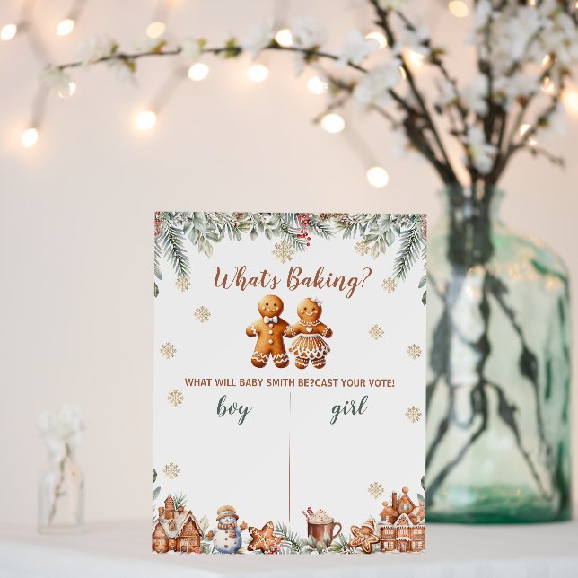 What's Baking Gender Reveal Voting Sign (In Situ (Wedding))