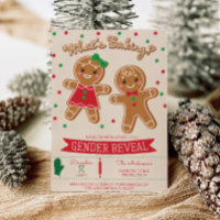 What's Baking Gingerbread Gender Reveal Invitation