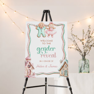 What's Baking gingerbread Gender Reveal Welcome Foam Board