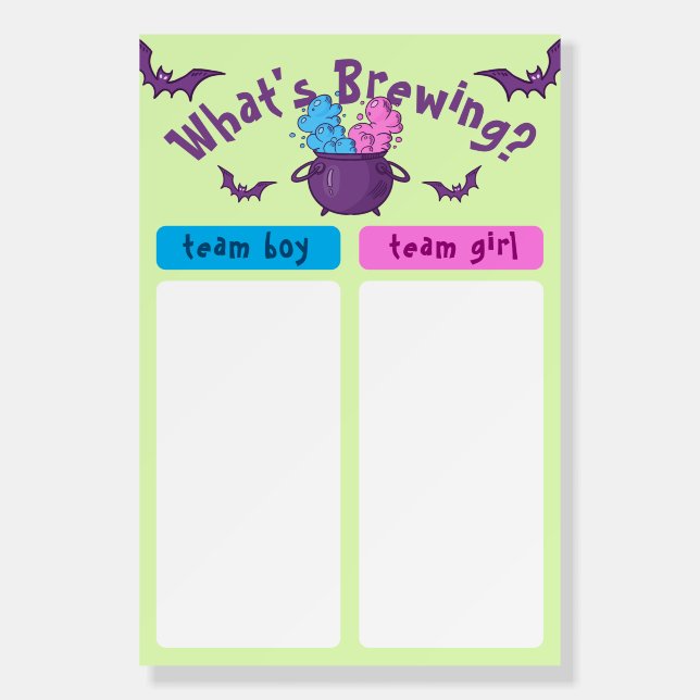 What's Brewing Halloween Gender Reveal Voting Foam Board (Front)