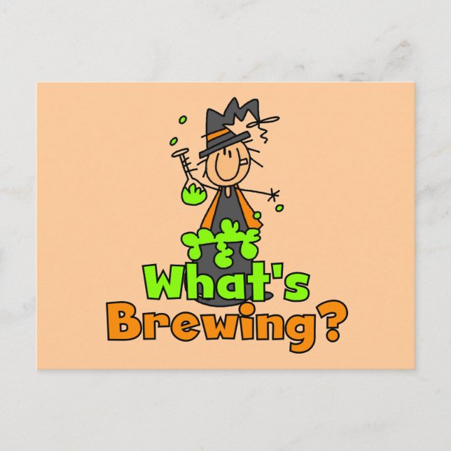What's Brewing T-shirts and Gifts Postcard (Front)