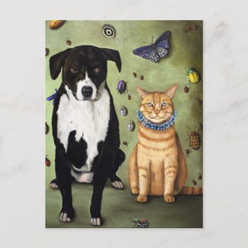 What's Bugging Luke And Molly? Postcard by paintingmaniac at Zazzle