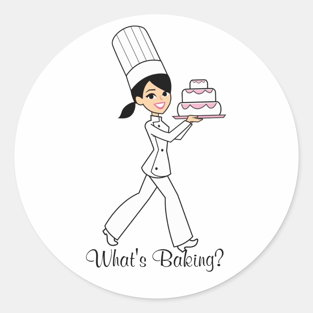 What's Cooking Sticker Baker Girl Zazzle