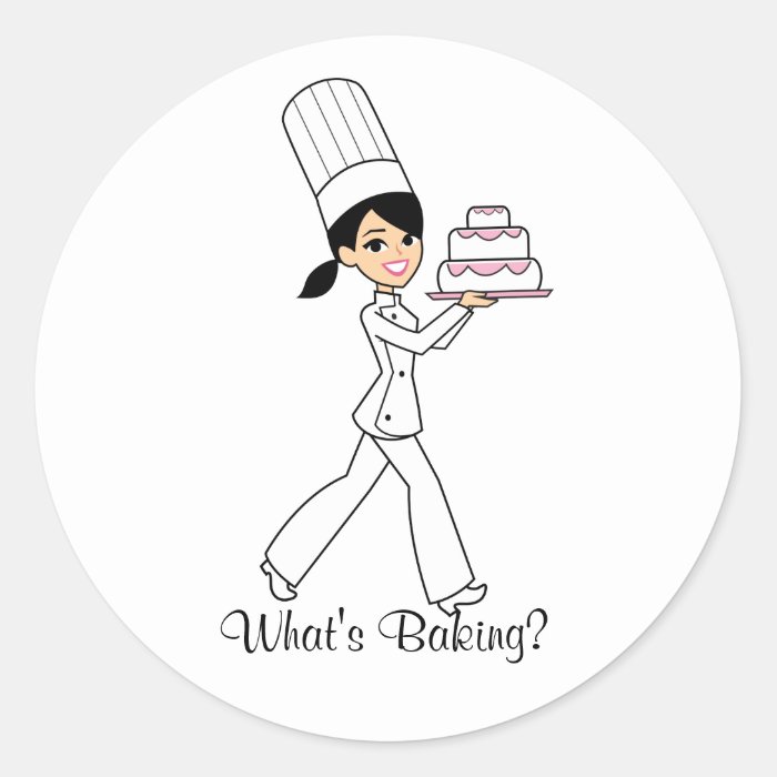 What's Cooking Sticker   Baker Girl