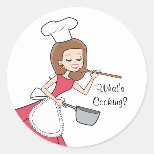 Whats Cooking Sticker _ Baker Lady
