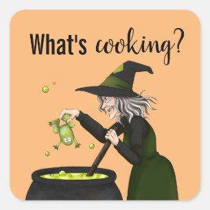 What's Cooking Witch Square Sticker