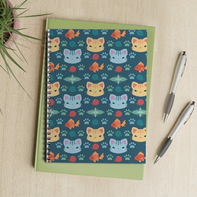 What's Cool, Kitty Cat in Blue and Yellow Notebook (Creator Uploaded)