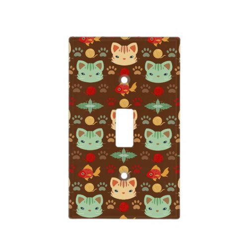 Whats Cool Kitty Cat in Earthy Colors Light Switch Cover