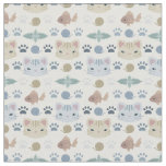 What&#39;s Cool, Kitty Cat in Gray and Beige Fabric