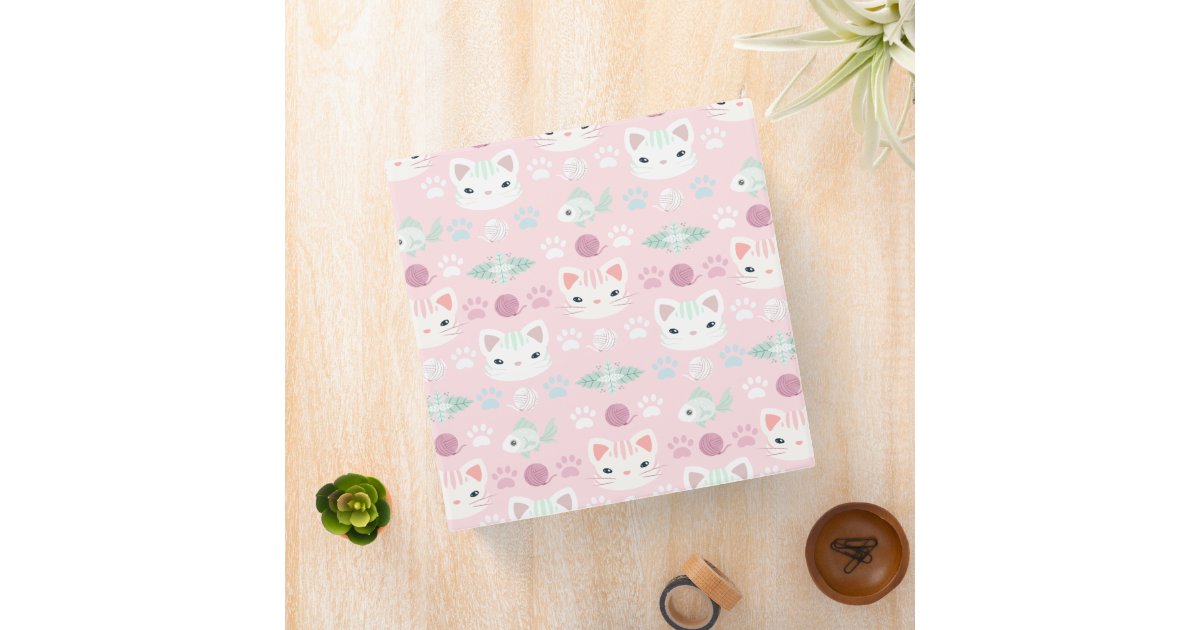 dj cat - space cat - cat pizza - cute cats 3 ring binder, Zazzle