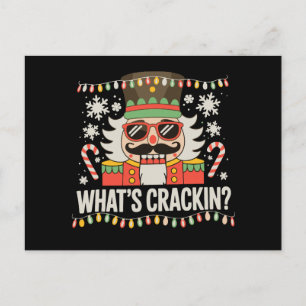 What's Crackin Christmas Nutcracker Xmas Holiday Postcard