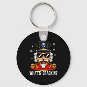 Whats Crackin Funny Nutcracker Pjs Christmas Xmas  Keychain