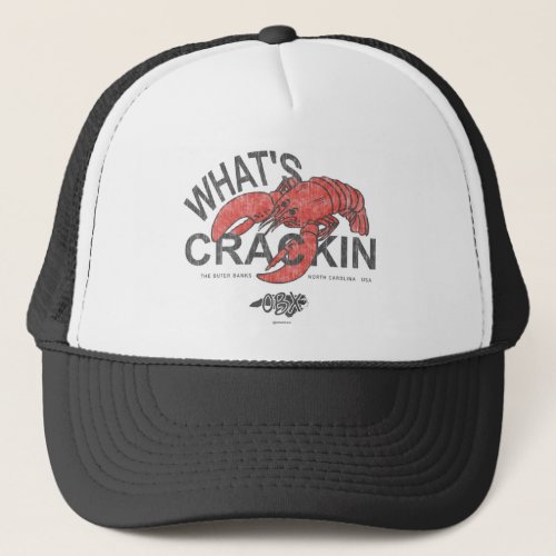 Whats Crackin Lobster Outer Banks NC OBX Vintage Trucker Hat