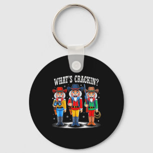 What's Crackin_ Nutcracker Christmas Family Xmas P Keychain