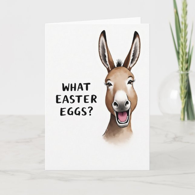 Whats Easter Eggs Funny Animal Card (Front)