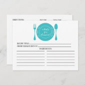 What's for Dinner Bridal Shower Recipe Cards (Front/Back)