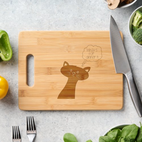 Whats for dinner Cute Cat Cutting Board