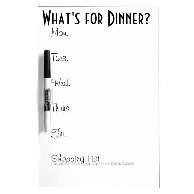 What's for Dinner? Menu Board (Front)