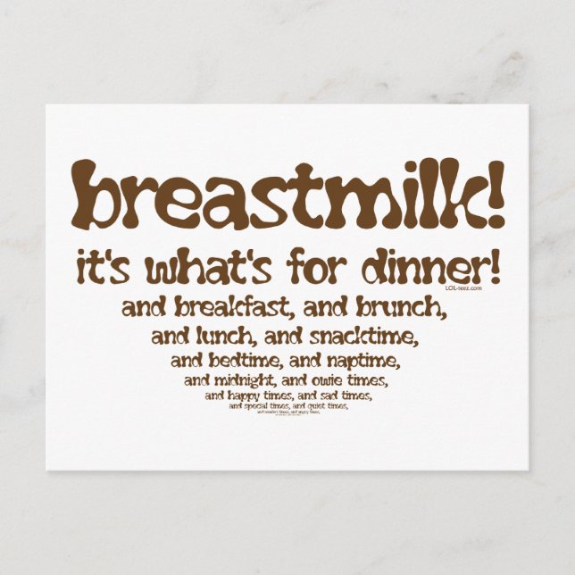 What's for Dinner Postcard (Front)