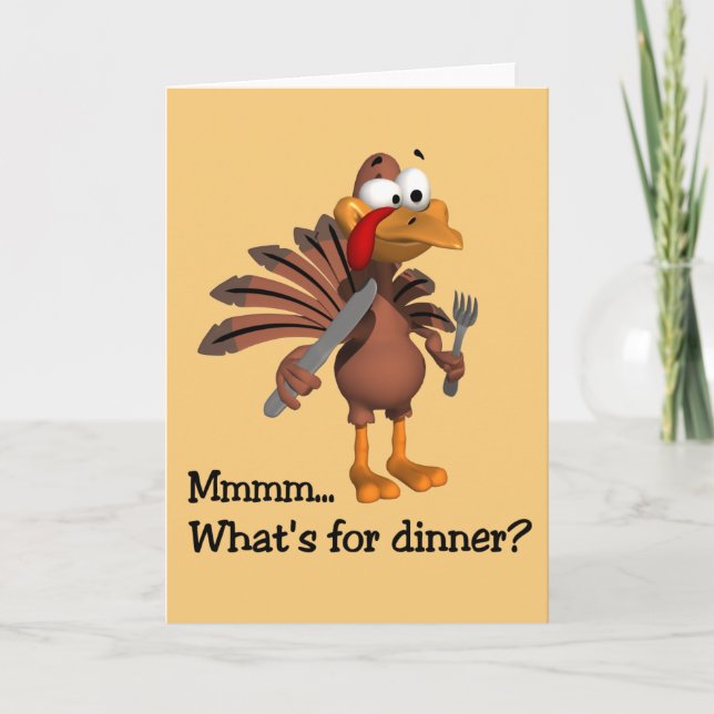 What's for Dinner? Thanksgiving card (Front)