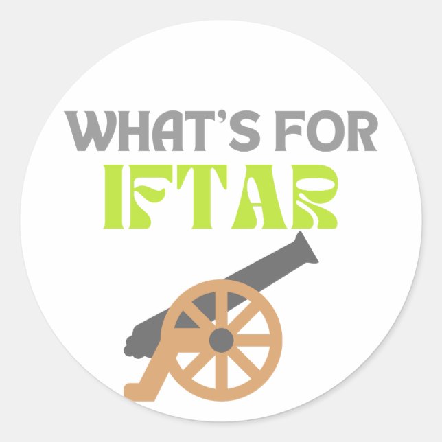 What's For IFTAR -Ramadan 2023-  Classic Round Sticker (Front)