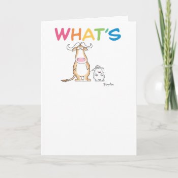 What's Gnu With Ewe? Card by SandraBoynton at Zazzle
