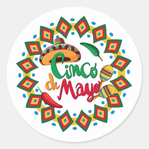 Whats Happening Cinco de Mayo Classic Round Sticker