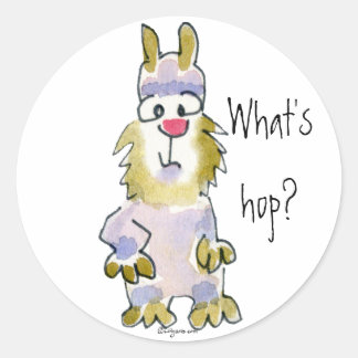 What's hop? Cartoon Rabbit Sticker